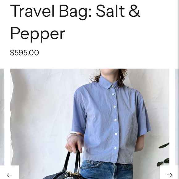 Eleven Thirty Shop Katie Weekender Travel Bag: Salt & Pepper - Picture 9 of 9